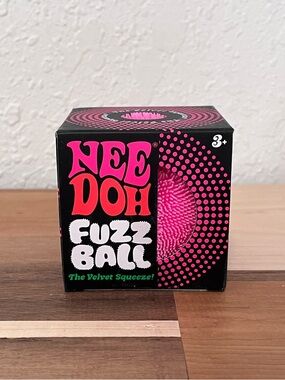 Schylling Pink NeeDoh Fuzz Ball The Velvet Squeeze Fidget Toy